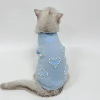 Knitted Pearl Dog Hoodie Sweater thumbnail 2