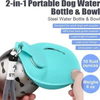 Portable Dog Water Bottle with Bowl thumbnail 3