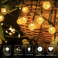 Solar Crystal Ball Fairy Lights thumbnail 1