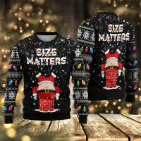 Santa Claus 3D Christmas Sweater Pullover thumbnail 1