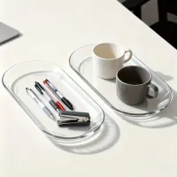 Oval Transparent Perfume Tray Soap Dish thumbnail 1