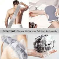 3pc Exfoliating Body Scrubber Set thumbnail 2