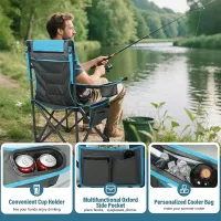 Oversized Camping Chair with Cooler thumbnail 4