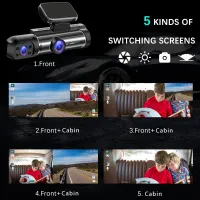 Dual Lens HD Dash Cam with Cabin View thumbnail 6