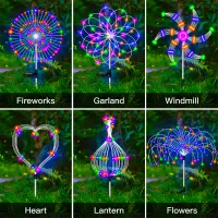 Solar Firework LED Stake Lights thumbnail 4