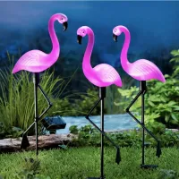 Solar Flamingo Pathway Lights thumbnail 2