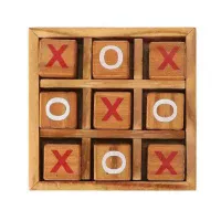 Classic Wooden Tic Tac Toe Game thumbnail 1