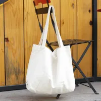 Minimalist Canvas Beach Tote Bag thumbnail 3