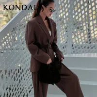 Elegant Brown Women's Office Suit Set thumbnail 5
