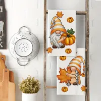 Fall Gnome Pumpkin Kitchen Towels 6 Pcs thumbnail 4