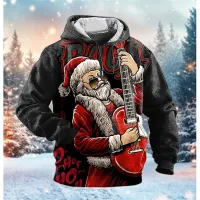 Santa Claus 3D Print Christmas Hoodie thumbnail 3
