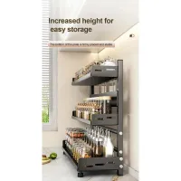 3-Tier Black Metal Spice Rack Organizer thumbnail 4