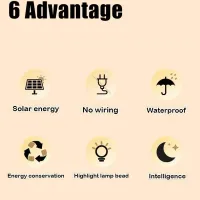 RGB Solar Fence Lights Outdoor thumbnail 6