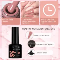 LILYCUTE 6Pcs Bright Pink Gel Nail Polish Set thumbnail 4