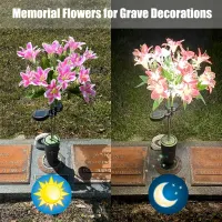 Solar Lily Flower Garden Lights thumbnail 2
