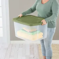 EZ Carry 70Qt Storage Bin - Green thumbnail 3
