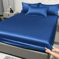 Satin Solid Color Fitted Sheet thumbnail 2