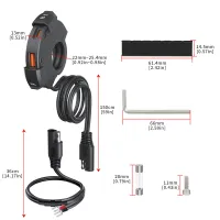 48W Motorcycle Phone Charger Mount thumbnail 6