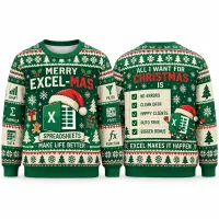 Spreadsheet Santa Ugly Christmas Sweater thumbnail 1