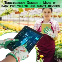 Women's Leather Gardening Gloves with Grip thumbnail 4