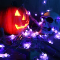 Purple Bat LED Copper Wire String Lights thumbnail 5