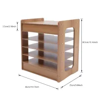 7-Tier Wood Office Paper Organizer thumbnail 3