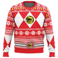 Power Rangers Ugly Christmas Hoodie thumbnail 4