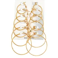 6-Pair Gold & Silver Hoop Earrings Set thumbnail 5