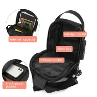 Oxford Fabric Men's Sling Crossbody Bag thumbnail 4