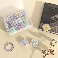 Bead Organizer Box 31Pcs Small Bead Organizers Storage Plastic Cases Mini Clear Bead Storage Containers Boxes with Hinged Lid thumbnail 3