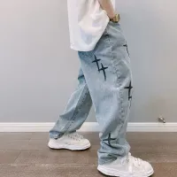 2024 Embroidery Wide Leg Cargo Jeans thumbnail 3