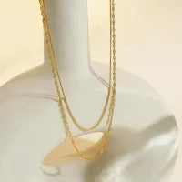 Dainty Layered Gold Necklace Set thumbnail 5