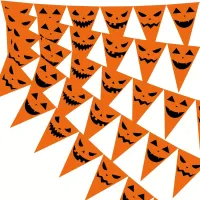 Halloween Pumpkin Pennant Banner thumbnail 1