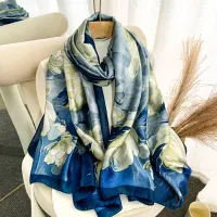 Luxury Silk Spring Scarf & Headband thumbnail 1