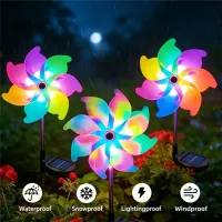 Solar Windmill Garden Light thumbnail 6