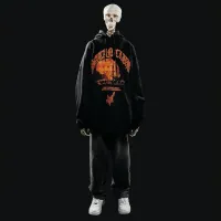 Oversized Satan Club Hoodie - Y2K Streetwear thumbnail 5