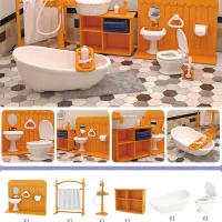 DIY Miniature Dollhouse Bathroom Set thumbnail 1