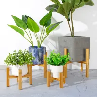 Tall Wooden Plant Stand Rack thumbnail 1