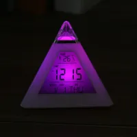 Pyramid LED Alarm Clock Thermometer thumbnail 5