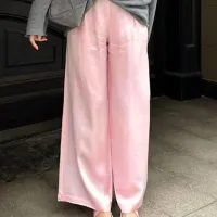 Satin Wide Leg Dress Pants thumbnail 4