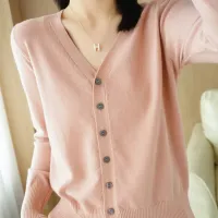 Andy Cashmere V-Neck Cardigan thumbnail 2