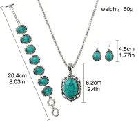 Vintage Turquoise 3-Piece Healing Stone Jewelry Set thumbnail 6