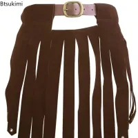 Roman Gladiator PU Leather Battle Belt Skirt thumbnail 4