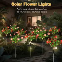 Solar LED Azalea Flower Lights thumbnail 3