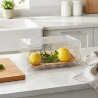 Large Clear Fridge Organizer Bin thumbnail 2