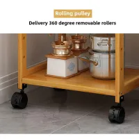 Bamboo Narrow Space Organizer Cabinet thumbnail 4