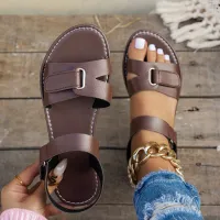 Women's Metal Buckle Flat Sandals thumbnail 1