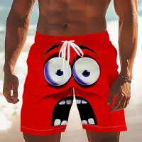 Funny Face 3D Printed Board Shorts thumbnail 6