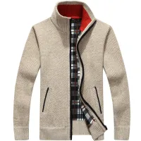 Men's Fleece Lined Knit Cardigan Jacket thumbnail 1