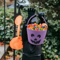 Halloween Pumpkin Candy Bucket Basket thumbnail 2